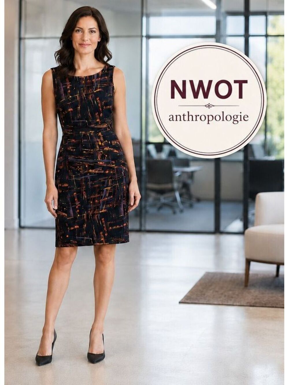 New Without Tags | Anthropologie | Sz 8 | Sleeveless Sheath Dress